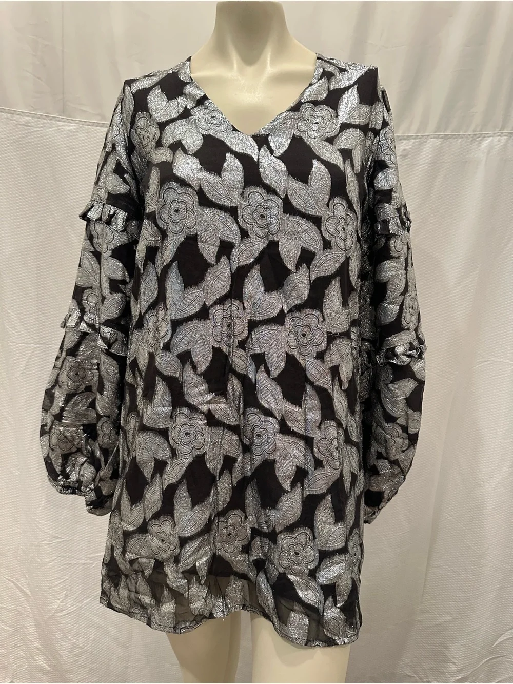 Jen's Pirate Booty x Free People Rising Star Mini Silver Dress XS NWOT